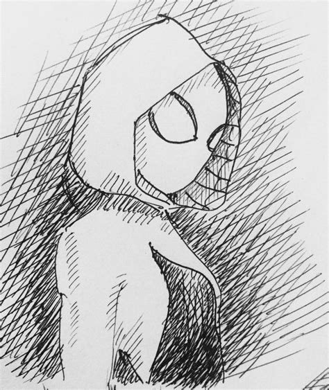 dibujo gwen stacy spiderman|Gwen Stacy sketch drawing .